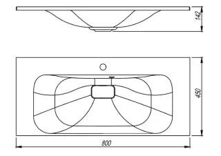 Раковина Style Line Фортуна ЛС-00002421 80 см белый